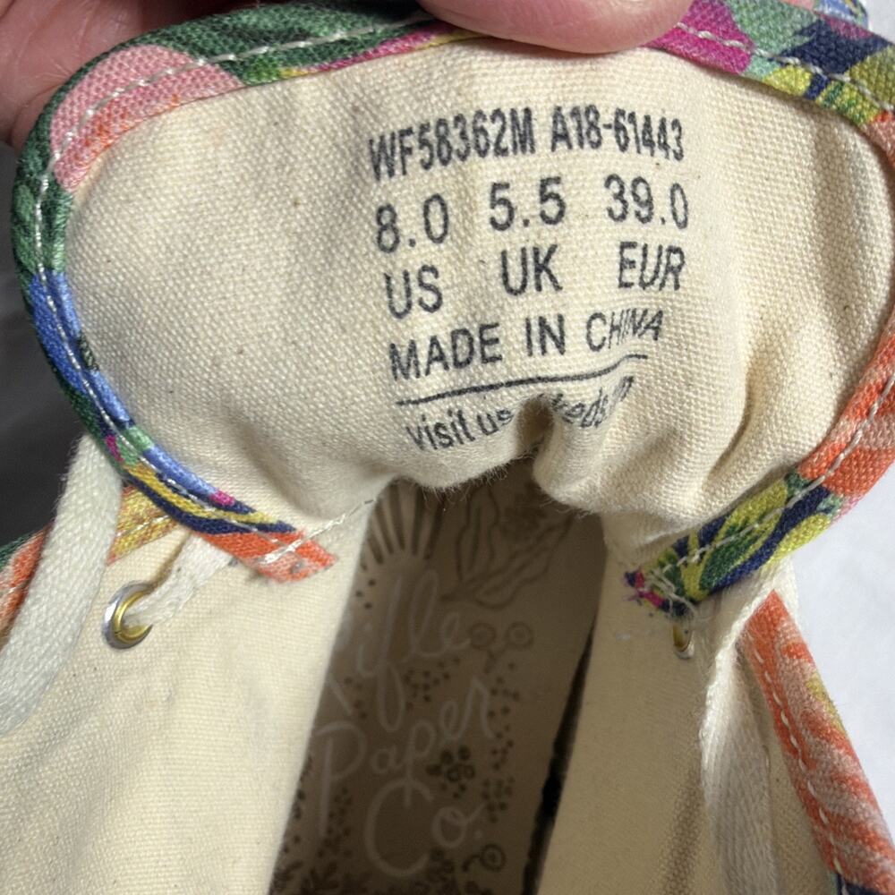 Keds x Rifle Paper Co. Juliet Floral High Top Sneakers - Size 8M - Picture 10 of 11